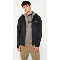 Columbia Men'S Triple Canyon Grid Fleece Hooded Fz Ii - Black