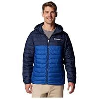 Columbia Men/'s Powder Lite 2 Hooded Jacket, Mountain Blue/Collegiate Navy, XL