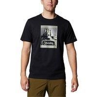 Columbia Men/'s CSC Seasonal Logo Tee, Black/Arid Trails, S