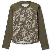 Columbia Kids Unisex Sandy Shores Printed Long Sleeve Sunguard - Green