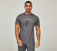 Columbia Men/'s Zero Rules Light Short Sleeve Graphic Crew, Technical Short Sleeve T-Shirt, City Grey/Ridge Line Life, S