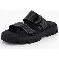 Sorel Women/'s Rein Cb Slide Sandal, Black/Black, 7 UK
