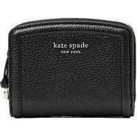 Kate Spade New York Knott Pebbled Leather Small Compact Wallet - Black
