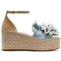 Kate Spade New York Flourish Denim Espadrille Wedge Sandal - Blue