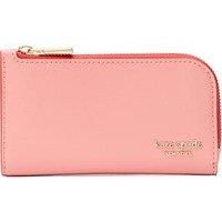 kate spade new york Women/'s Devin Pebbled Leather Small Slim Bifold Wallet, Coral Setting Sun, One Size