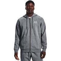 Under Armour Men/'s Ua Essential Fleece Full Zip Hoodie Tops, Pitch Grey Medium Heather, XXL