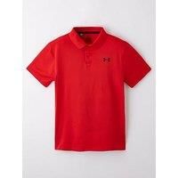 Under Armour Boys Performance Polo Youth Extra Small 120-130CM Red