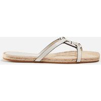 Tory Burch Women's Bombe Miller Leather Espadrille Slides - UK 4