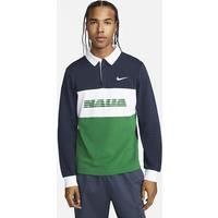 Nigeria Men's Nike Dri-FIT Long-Sleeve Skate Polo - Blue
