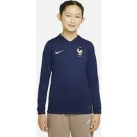 FFF 2022/23 Stadium Home Older Kids' Nike Dri-FIT Long-Sleeve Football Shirt - Blue