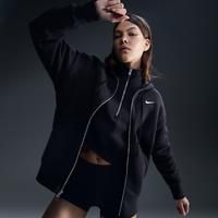 NIKE DQ5758-010 W NSW PHNX FLC FZ OS HOODIE Sweatshirt Women/'s Black/sail XS