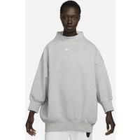 Nike Sportswear Phoenix Fleece Women's Over-Oversized Mock-Neck 3/4-Sleeve Sweatshirt - Grey