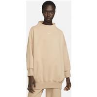 Nike Sportswear Phoenix Fleece Women's Over-Oversized Mock-Neck 3/4-Sleeve Sweatshirt - Brown