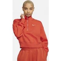 Nike Sportswear Phoenix Fleece Women's Oversized 1/2-Zip Crop Sweatshirt - Orange