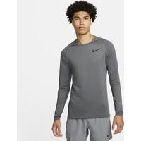 Nike Pro Men's Long-Sleeve Crew - Grey