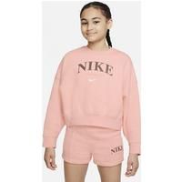 Nike Sportswear Trend Older Kids' (Girls') Fleece Sweatshirt - Pink