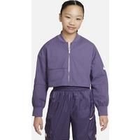 Nike Sportswear Older Kids' (Girls') Woven Bomber Jacket - Purple