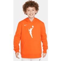 Team 13 Essential Older Kids' Nike WNBA Pullover Hoodie - Orange - Cotton/Polyester