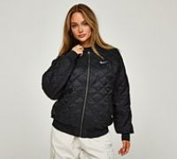 Nike Womens Essential Reversible Varsity Bomber Jacket - Black - Size XS