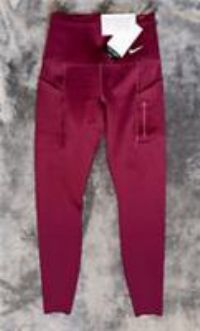 Women’s S Small ~ Nike Go Leggings Firm-Support High-Waisted Full-Length Pockets