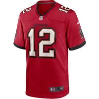 NFL Tampa Bay Buccaneers (Tom Brady) Men's Game Jersey - Red - Nfl Shield At V-Neck