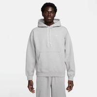Nike Solo Swoosh Men's Fleece Pullover Hoodie - Grey - Cotton/Polyester