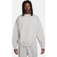 Nike Solo Swoosh Men's Fleece Crew - Grey - Cotton/Polyester