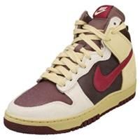Nike Dunk High 1985 Womens Fashion Trainers in Grey Burgundy - 4 UK