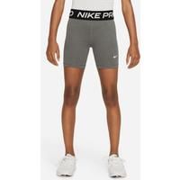 Nike Pro Older Kids' (Girls') Dri-FIT 13cm (approx.) Shorts - Grey - Polyester/Elastane