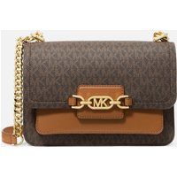 Michael Kors Women Heather LG Shldr Bag, BRN/Acorn