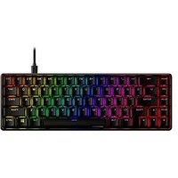HYPERX 4P5D6AA Alloy Origins 65-Mechanical Gaming Keyboard-Ultra Compact 65% Form Factor – Red Switch (Linear)-Double shot PBT keycaps-RGB LED Backlit - Side Printed Secondary Functions,Black