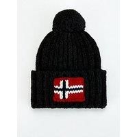 Napapijri Semiury 5 Bobble Hat Dark Grey Melange