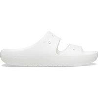 Crocs Unisex Adults, Classic Sandal v2, White, 8 UK Men/ 9 UK Women