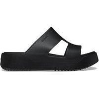 Crocs Women/'s Getaway Platform H-Strap Sandal, Black, 3 UK