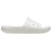 Crocs Unisex Classic Slide v2 Sandal, White, 10 UK