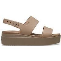 Crocs Women/'s Brooklyn Low Wedge Clog, Latte Mushroom, 3 UK