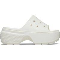 Crocs Women/'s Stomp Slides, Chalk, 8 UK Men / 10.5 UK Women