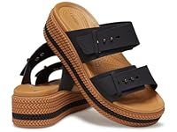 Crocs Women/'s Brooklyn Woven Buckle Sandals for Adults, black, 3/4 UK