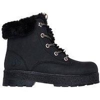 Skechers Street Glitz Fashion Boot, Black, 1 UK
