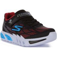 Skechers Boy/'s 400137l Bkrb Sneaker, Black Synthetic Red Blue Trim, 10.5 UK