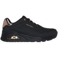 Skechers Women/'s UNO Sneaker, Black, 3 UK