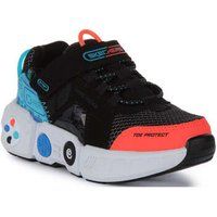 Skechers Boys 402260l Blmt Sneaker, Blue Synthetic Red Textile Multi Trim, 10.5 UK