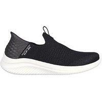 Skechers Women/'s Ultra Flex 3.0 Smooth Step Sneaker, Black, 3 UK Wide