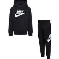 Nike Kids Unisex Club Fleece Hoodie And Joggers Set - Black