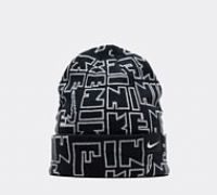 Nike Junior AOP Beanie and Glove Set - Black - Size ONE SIZE