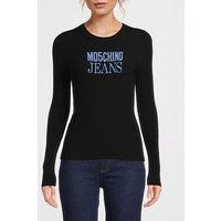 M05Ch1N0 Jeans Knitted Logo Jumper