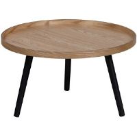 Hashtag Home Aime 3 Legs Coffee Table Brown 34cm H x 60cm W x 60cm D
