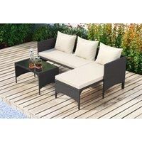 Three-Seater Rattan Furniture Set With Table & Optional Cover!