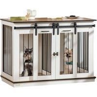 Modern Two-Room Dog Cage With Removable Divider