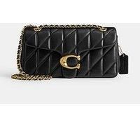 Coach Tabby Quilted Shoulder Bag With Chain - Black